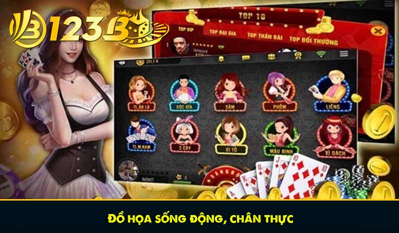 Game bài 3D: Khám phá trò chơi bài hấp dẫn nhất tại 123B 13 Đồ họa sống động, chân thực